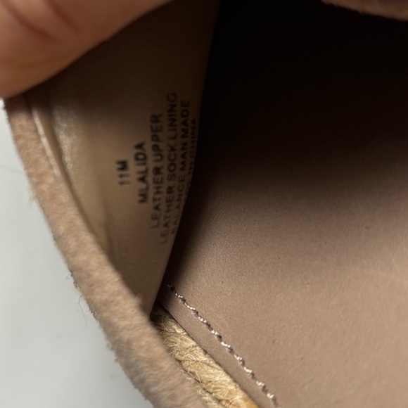 MARC FISHER LTD ADALYN ESPADRILLE WEDGE SANDAL BLUSH SUEDE SIZE 11M - Picture 10 of 10